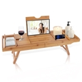 Serenelife Bamboo Bathtub Caddy &Bed Laptop Stand SLBCAD50